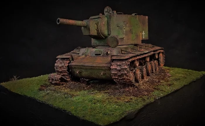 Klim Voroshilov - 2 Diorama (Wrecked KV - 2 in the first years of the war) - My, Diorama, Stand modeling, Kv-2, Tanks, The Great Patriotic War, The photo, With your own hands, Video, Longpost