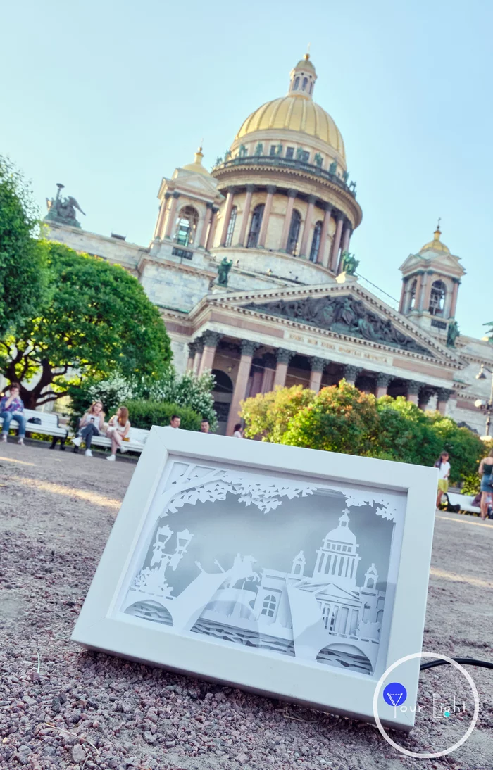 Световая картина Санкт-Петербург и немного познавательного - Моё, Рукоделие без процесса, Познавательно, Санкт-Петербург, Творчество, Своими руками, Длиннопост