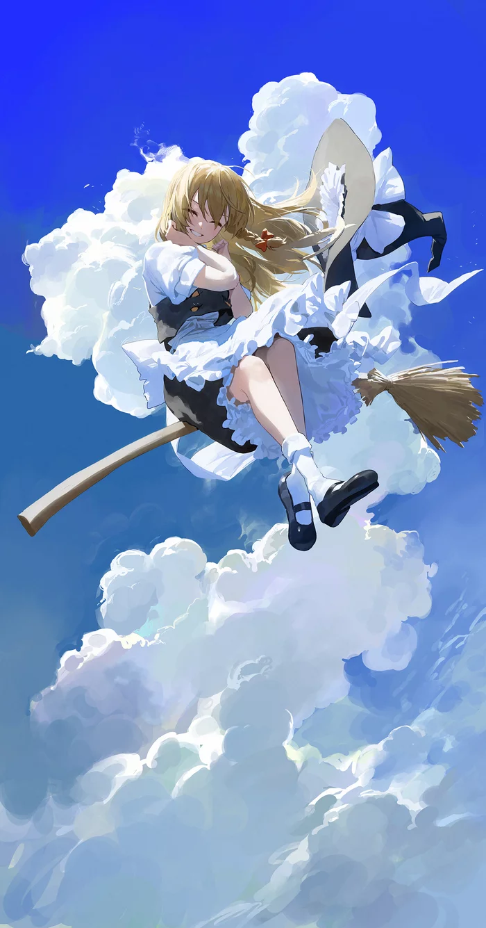 Marisa - Kirisame marisa, Touhou, Anime art, Anime, Art, Mossi