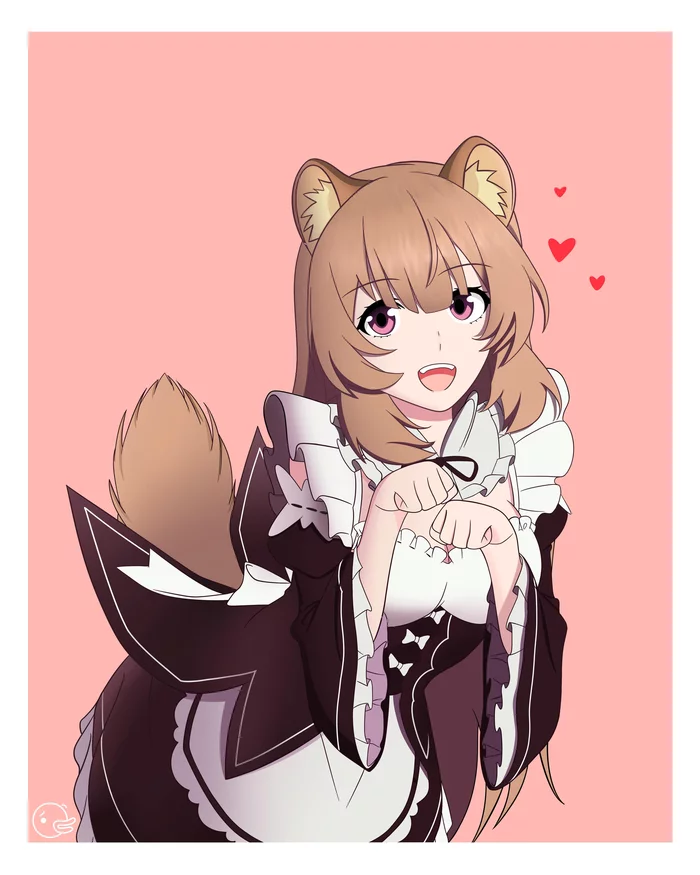 Maid Raphtalia - Re:Zero Kara, Raphtalia, Tate no Yuusha no Nariagari, Anime Art, Кроссовер, Аниме, Горничная