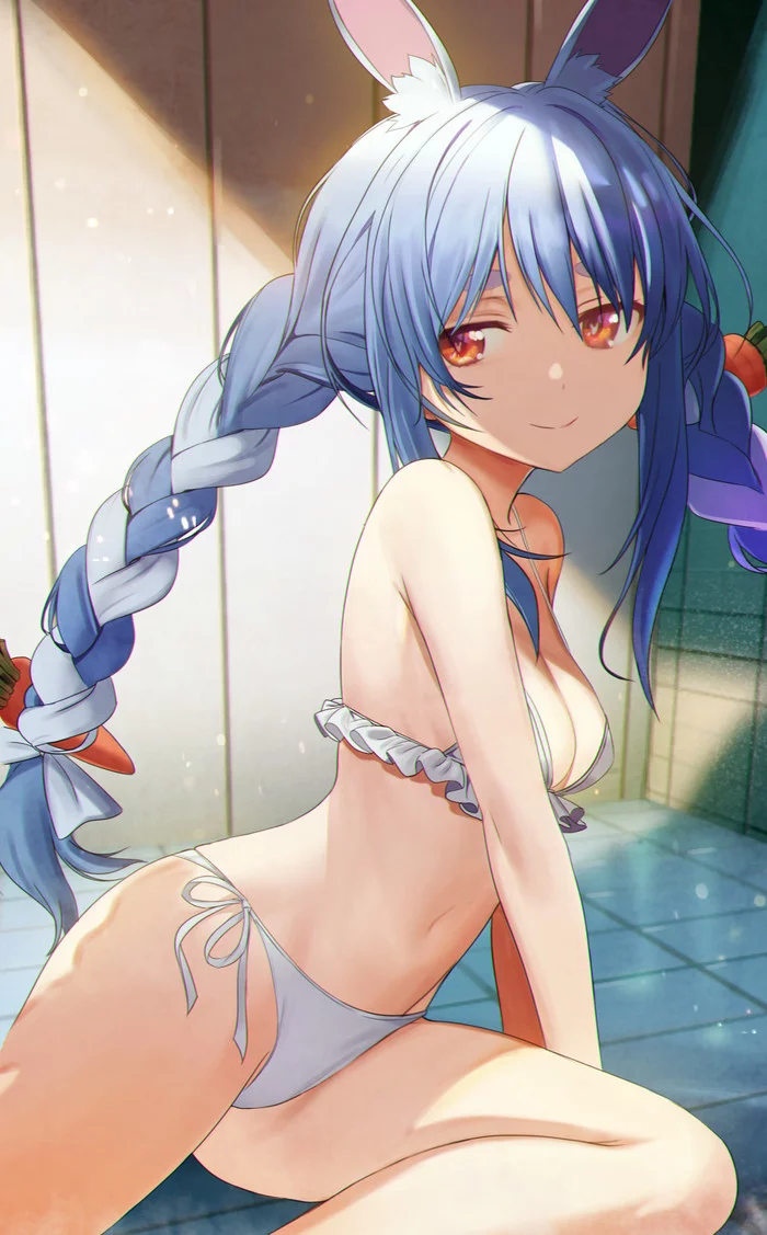 Pekora - Hololive, Anime, Anime art, Swimsuit, Bikini, Usada pekora