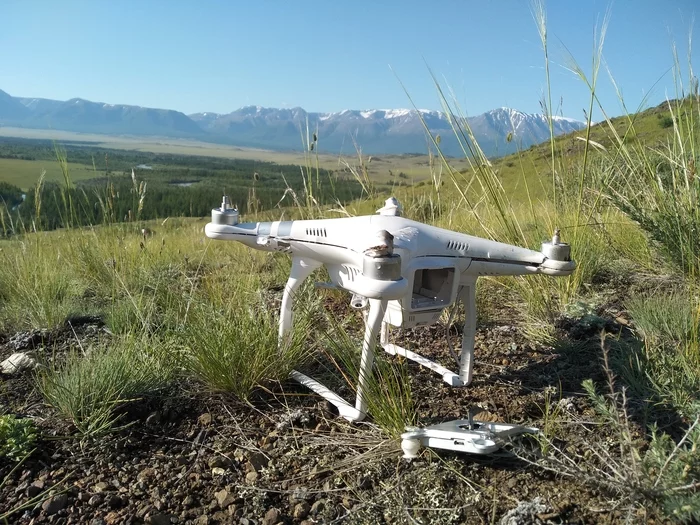 Quadcopter crash - My, Quadcopter, Crash, Altai Republic, Video