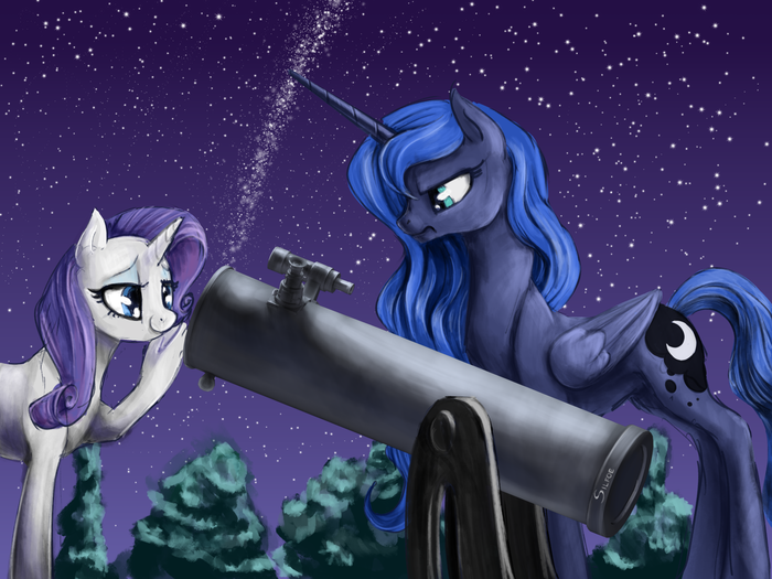     My Little Pony, Princess Luna, Rarity, Silfoe