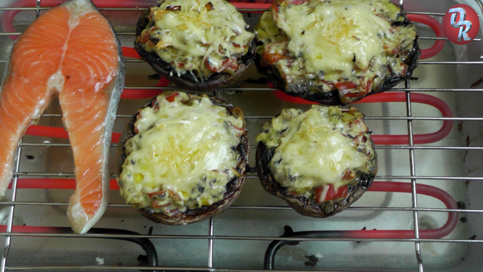 Грибы на мангале или шампиньоны на гриле Еда, Рецепт, Вкусно, Блюдо, Видео рецепт, Кулинария, Кухня, Меню, Длиннопост