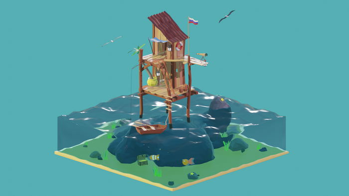    low-poly 3D , Blender, Low poly, 