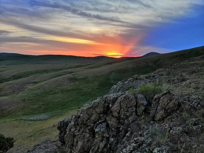 Sunset in Sibay - My, Sunset, Bashkortostan, Southern Urals, Sibay