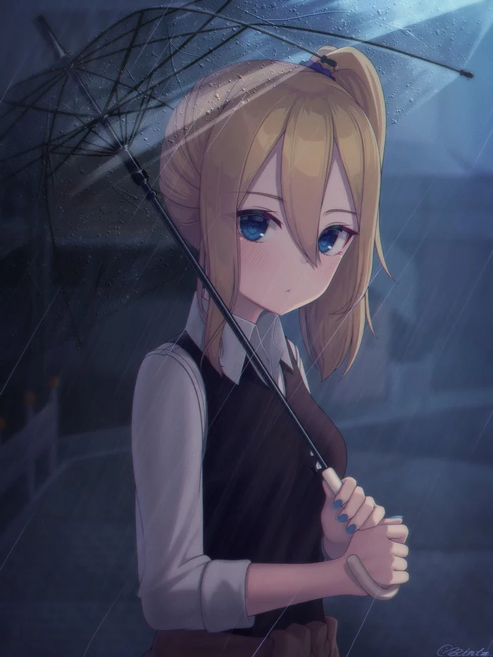 Rainy day - Kaguya-Sama wa Kokurasetai, Hayasaka ai, Anime art, Anime