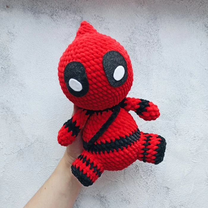 Words are unnecessary. My favorite Deadpool - My, Deadpool, Knitted toys, Plush Toys