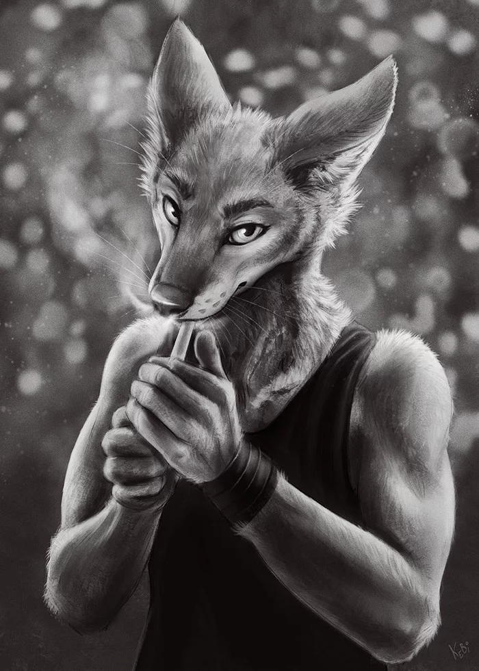 Cigarette - Furry, Kebi, Art, Traditional art, Cigarettes