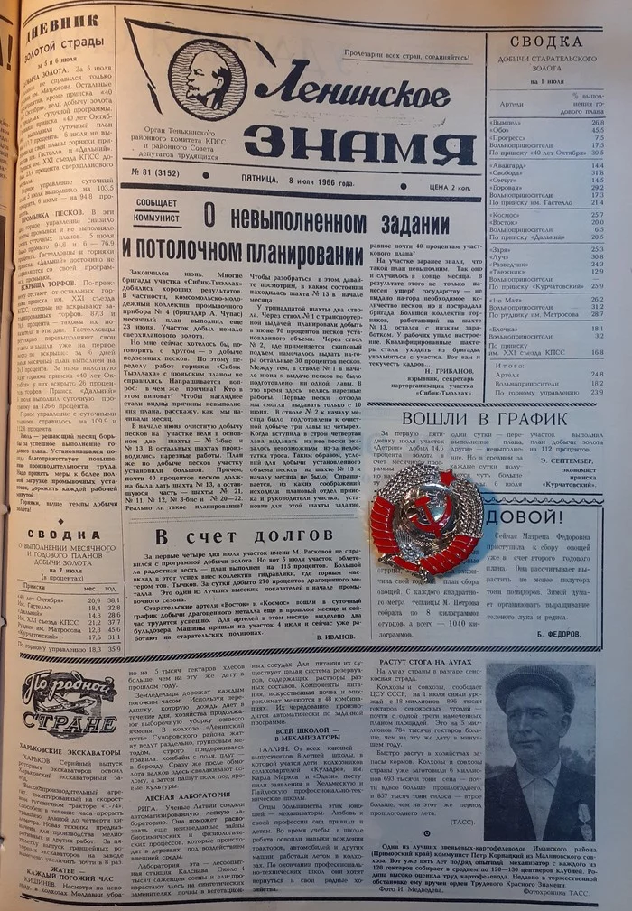 Lenin banner July 4-11, 1966 - My, Back to USSR, , Magadan Region, Old newspaper, Longpost, Memories