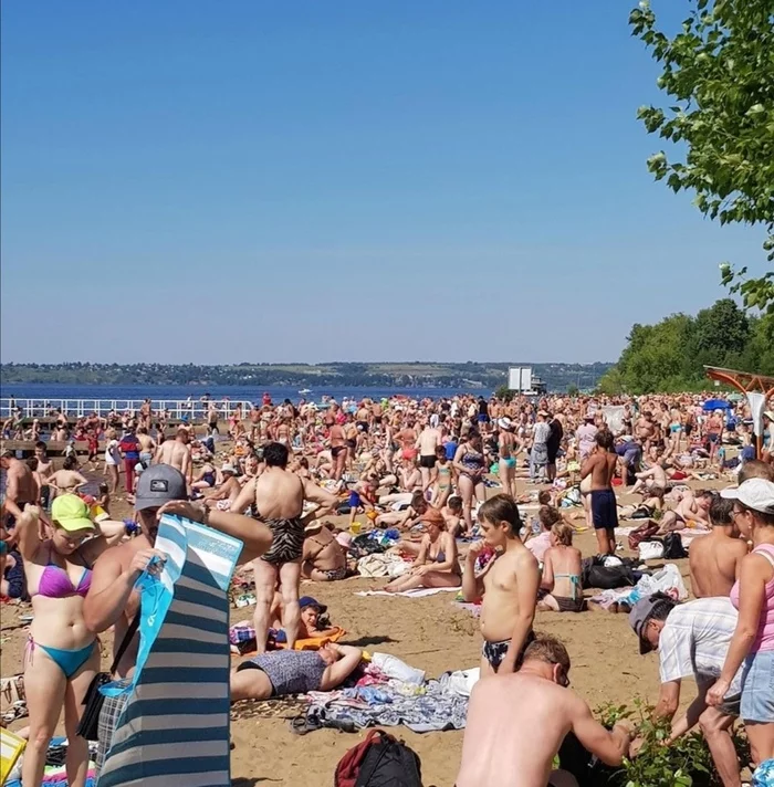 Perm beach - My, Beach, Beach season, River