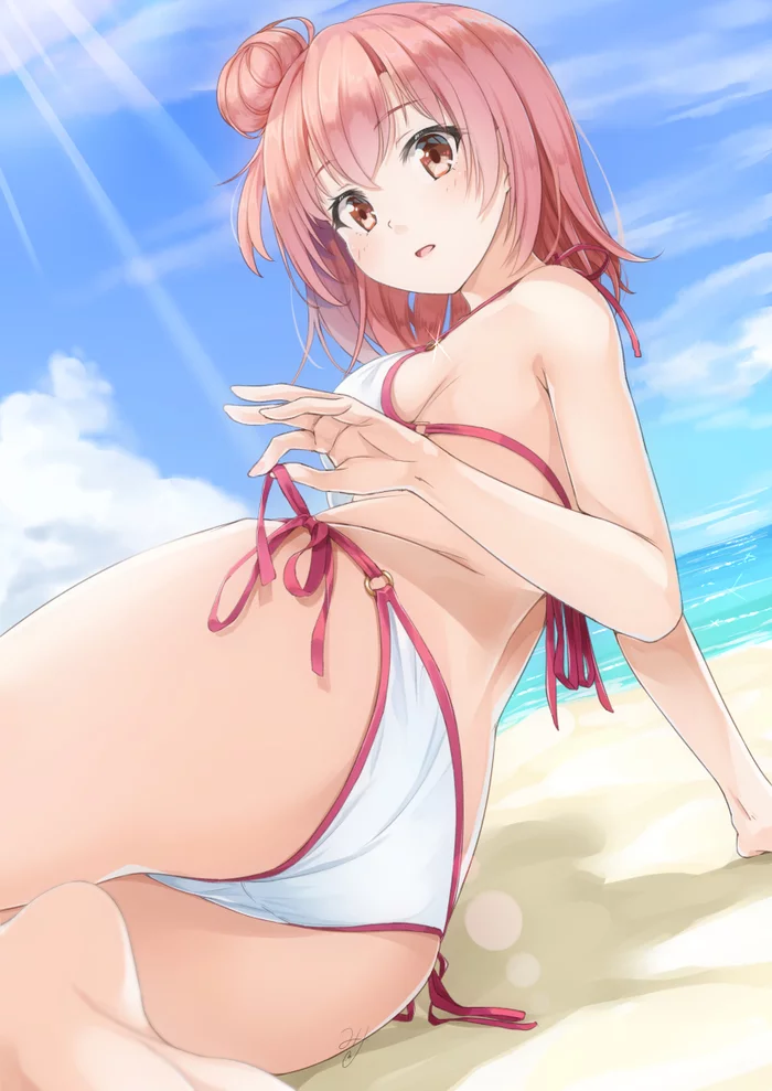 Yuigahama Yui - NSFW, Oregairu, Yuigahama Yui, Anime Art, Аниме, Купальник, Девушки