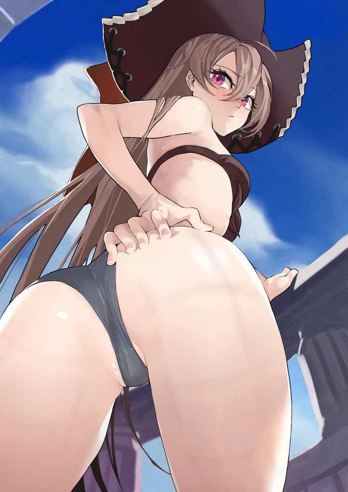 Jean Bart - NSFW, Azur lane, Jean Bart, Anime art, Anime, Booty