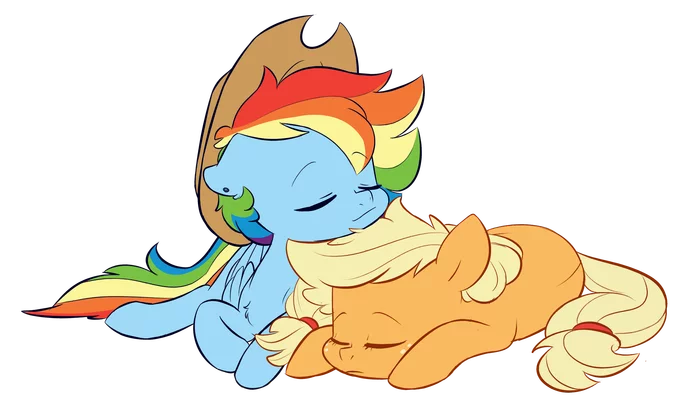 Поньки - My Little Pony, PonyArt, Rainbow Dash, Applejack, Doodle-Mark, MLP Lesbian, Шиппинг