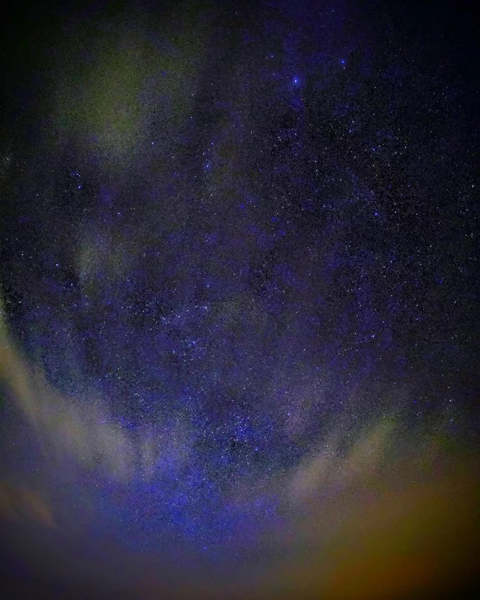 Stars - My, The photo, Starry sky, GoPRO, Clouds