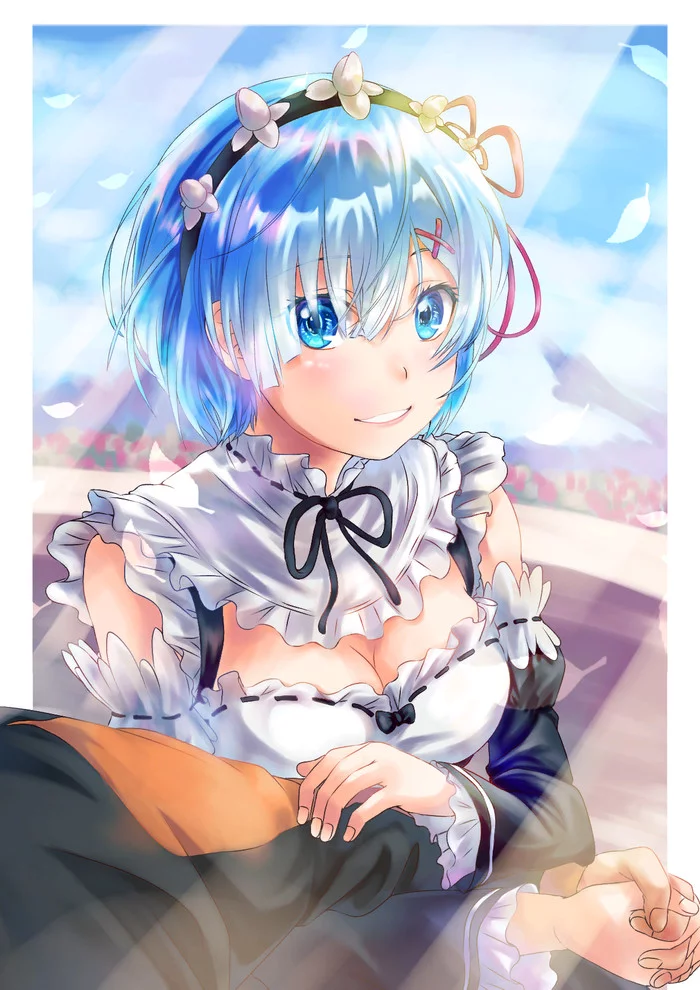 Rem and Subaru on a date - Re:Zero Kara, Rem (Re:Zero Kara), Anime Art, Natsuki Subaru, Аниме