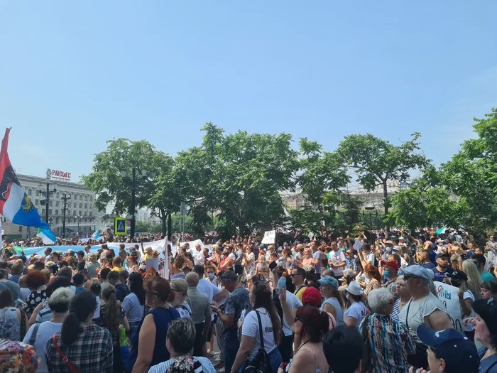 Митинг в Хабаровске 18.07.2020 - Моё, Сергей Фургал, Митинг, Видео, Длиннопост, Политика