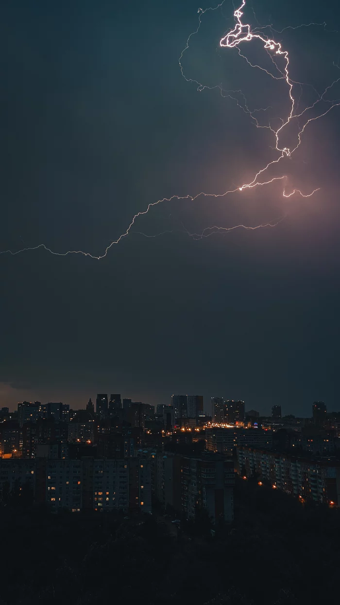 Summer thunderstorm - My, Storm Hunters League, Thunderstorm, The photo, Night, Longpost