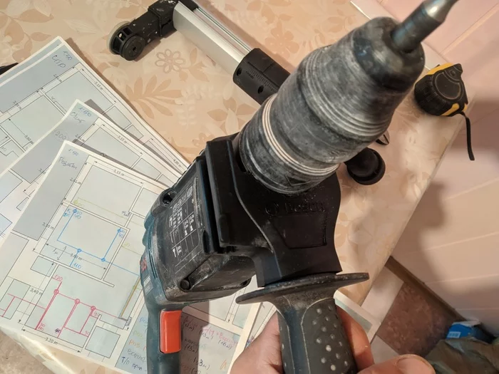 Conversion of BOSH GDE 16 Cyl to GDE 16 Plus - My, A vacuum cleaner, Building, Electrician, Puncher, Bosch, Rework, Longpost