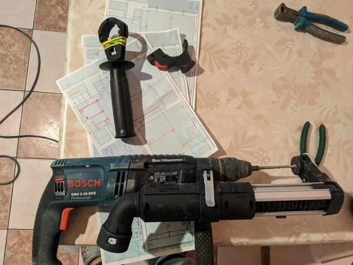 Conversion of BOSH GDE 16 Cyl to GDE 16 Plus - My, A vacuum cleaner, Building, Electrician, Puncher, Bosch, Rework, Longpost