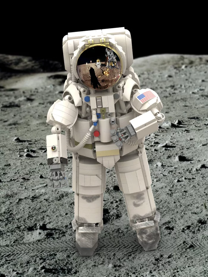 That's one small step for a man, one giant leap for all mankind. Today is the 51st anniversary of man's first step on the moon - Space, moon, Apollo, Anniversary, Constructor, Lego, The photo, Astronaut