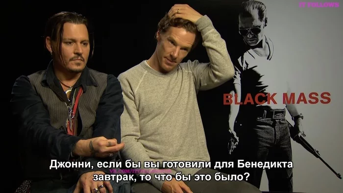 Johnny Depp and eggs Benedict - Johnny Depp, Benedict Cumberbatch, Breakfast, Storyboard, Interview, Eggs, eggs benedict
