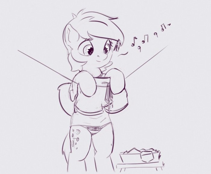 Washing shorts - My little pony, Derpy hooves, MLP Edge, Drafthoof