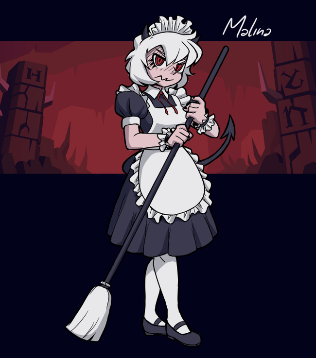 MaidTaker (bonus in comments) - Helltaker, Housemaid, Pandemonica, Modeus, Cerberus, Lucifer, Malina, Justice, Longpost, Beelzebub