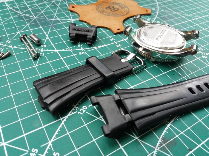 Ðåìåøîê äëÿ ÷àñîâ Police Ðóêîäåëèå ñ ïðîöåññîì, Èçäåëèÿ èç êîæè, Ðåìåøîê, Äëèííîïîñò, ×àñû