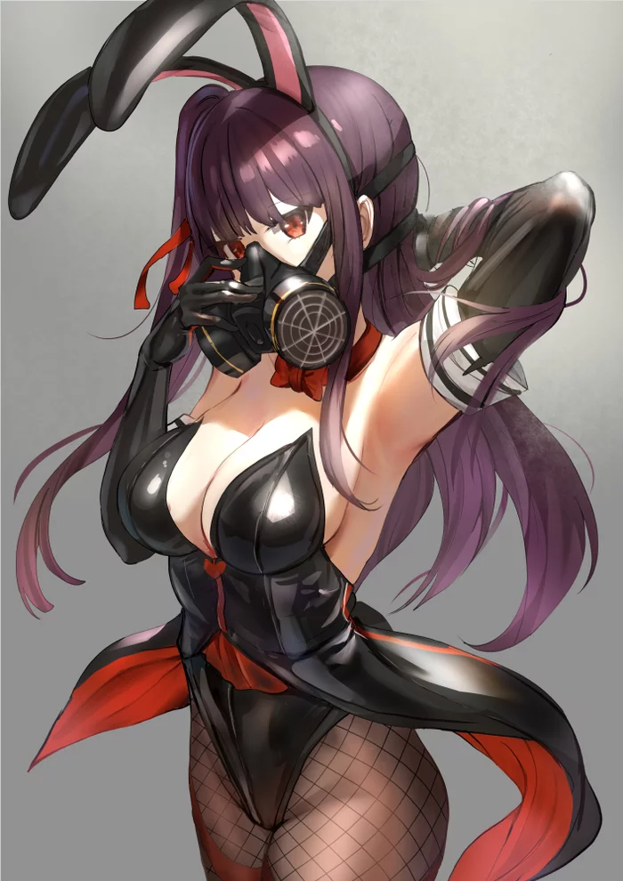 WA2000 - Аниме, Anime Art, Girls Frontline, WA2000, Bunnysuit