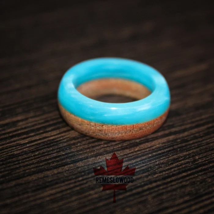 Rings made of exotic woods and jewelry resin - My, Ring, Handmade, Epoxy resin, Longpost, Needlework without process