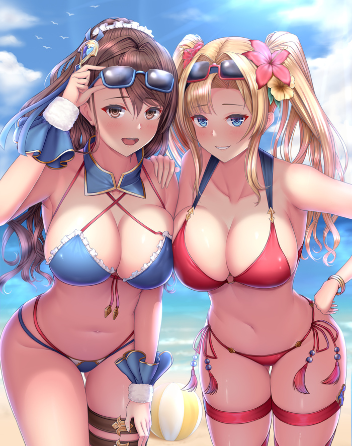 Beatrix & Zeta , Anime Art, Granblue Fantasy, Beatrix, Zeta, , 