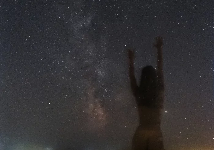 Long exposure experiments - NSFW, My, Beautiful girl, Milky Way, Stars