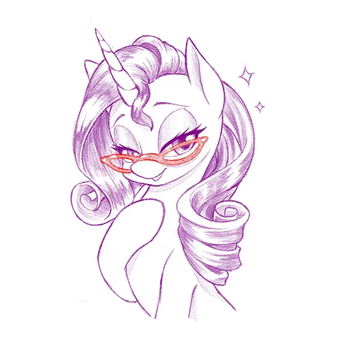 Fashionable horse - My little pony, Rarity, Dstears