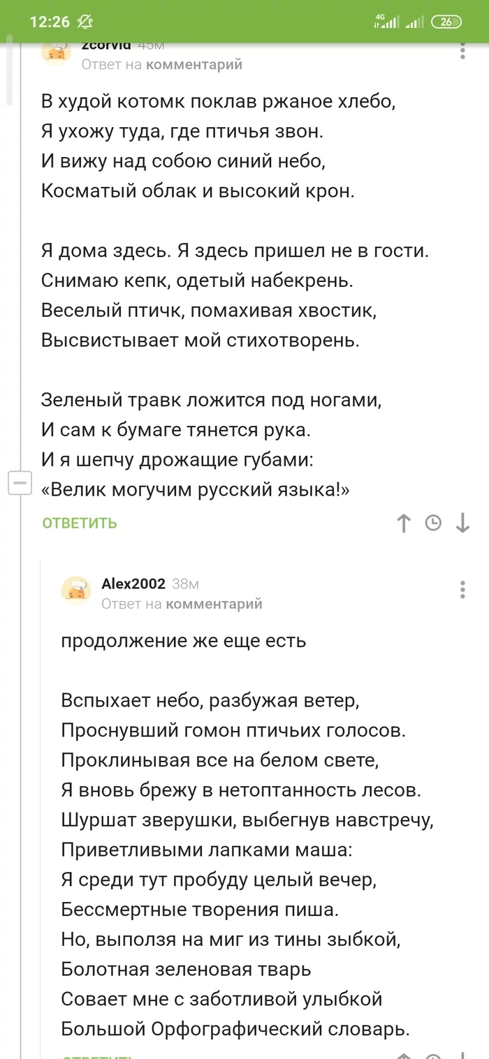 Велик могучим русский языка - Комментарии на Пикабу, Граммар-Наци, Скриншот, Длиннопост, Стихи