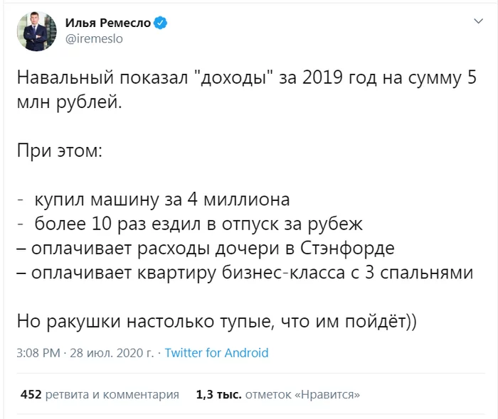 Moscow unemployed - Politics, Wrestlers, Ilya Craft, Alexey Navalny, Screenshot, Twitter, Income