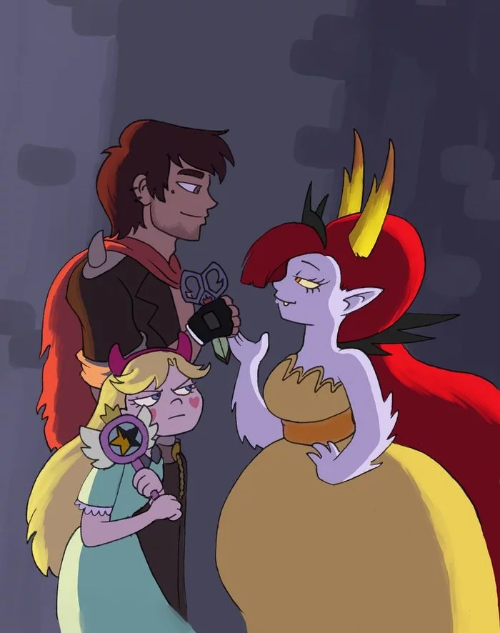 SPSZ.Art - Star vs Forces of Evil, Cartoons, Art, Star butterfly, Marco diaz, Hekapoo