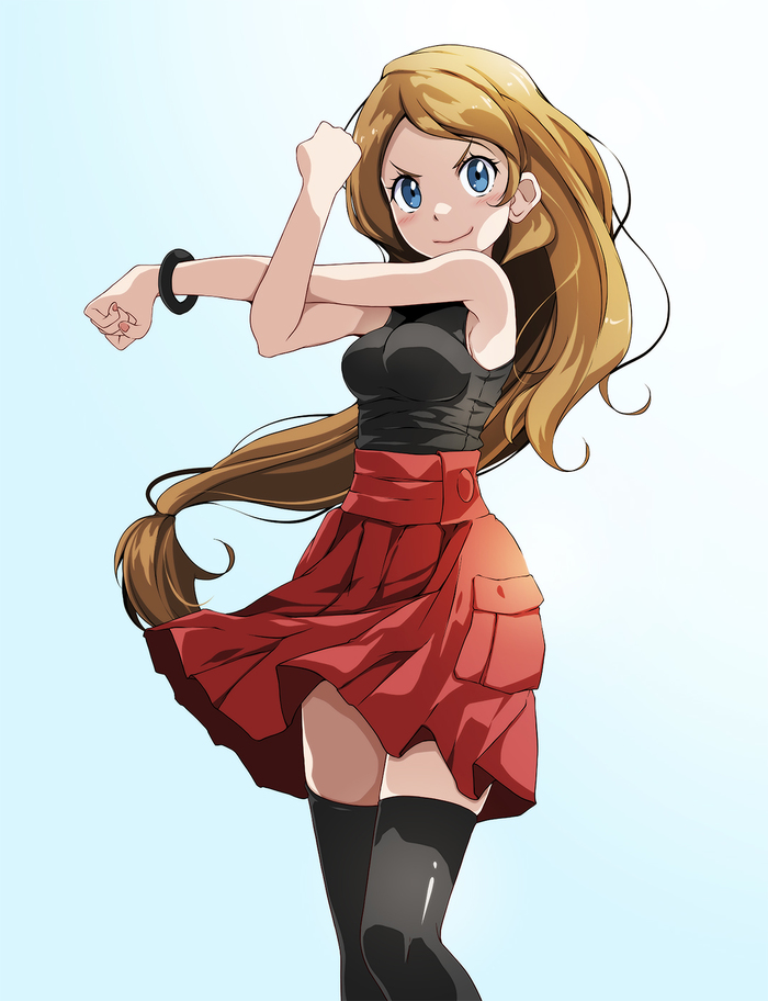 Serena , Pokemon XY, Serena, Zettai Ryouiki, Anime Art
