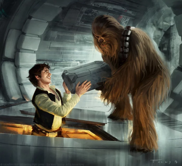 More art - Star Wars, Art, Galactic Empire, Jedi, Chewbacca, Longpost