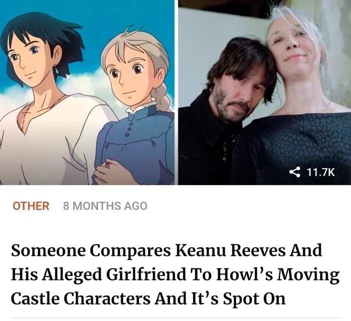 Combo = Ghibli + Keanu - Studio ghibli, Milota, Haul's walking castle, Keanu Reeves