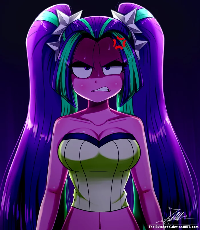 Angry Aria - My little pony, Equestria girls, Aria blaze, Thebutcherx, Mat