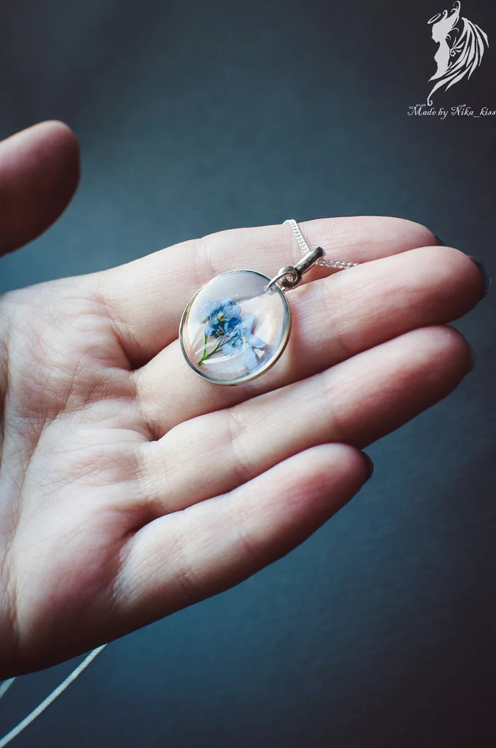 Handmade jewelry with fresh flowers - My, Handmade, Epoxy resin, Flowers, Needlework without process, Nika_kiss, Longpost, Bijouterie