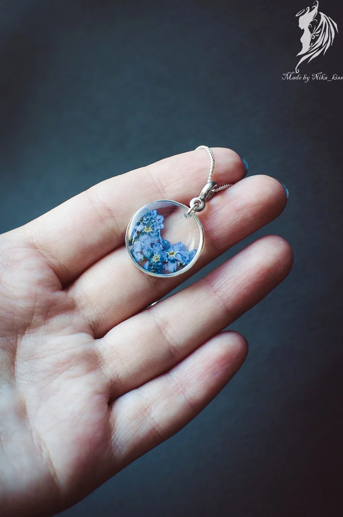 Handmade jewelry with fresh flowers - My, Handmade, Epoxy resin, Flowers, Needlework without process, Nika_kiss, Longpost, Bijouterie