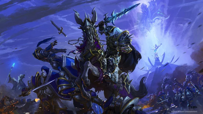 Arthas and Archimonde. Author: Bayard Wu - World of warcraft, Warcraft, Blizzard, Game art, Art, Creation, Arthas Menethil, Archimonde, Bayard Wu