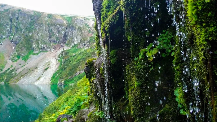 Mini waterfall - My, Khakassia, Travels, Mobile photography, Waterfall