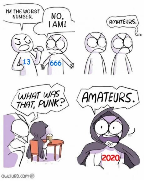 Самое худшее число - Owlturd, 13, 666, 2020