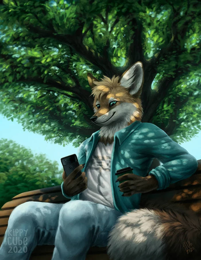 British Andy - Furry, Art, Fox, Smartphone, Kippurable