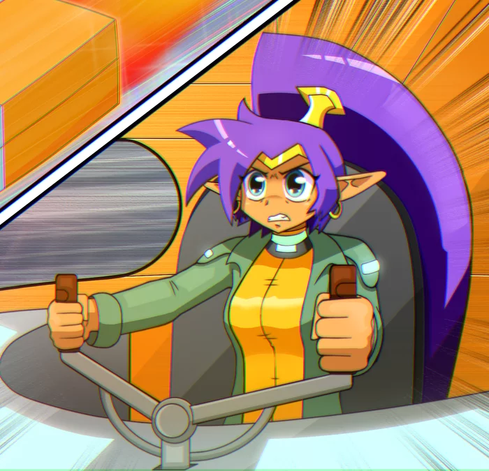 Shantae : Faster than Light Spaceship - Моё, Shantae, Shantae half-genie Hero, Игры, Аниме, Кроссовер, Anime Art