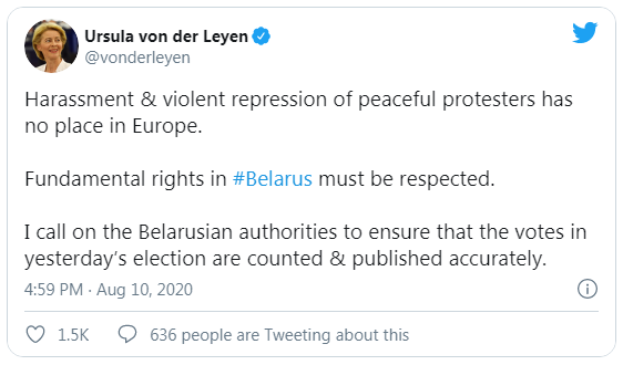 Reply to the post “I hope even more countries will support” - Republic of Belarus, Elections, Politics, Protests in Belarus, European Union, Belgium, Germany, Poland, Reply to post, Longpost