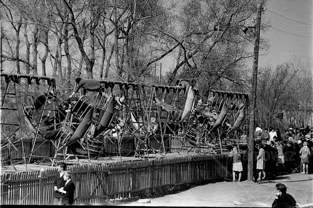 A park. Bridge over Ishim. Fishing. May 2, 1965, Tselinograd, Kazakhstan. USSR - My, Tselinograd, Astana, Nur-Sultan, Kazakhstan, Imams, Longpost, the USSR, Story